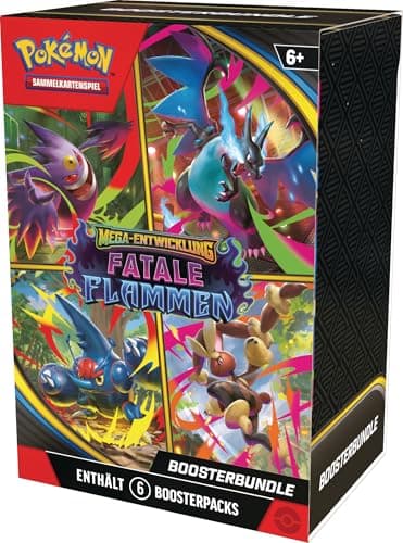 Pokémon-Sammelkartenspiel: Boosterbundle Mega-Entwicklung – Fatale Flammen (6 Boosterpacks) – Bild 3