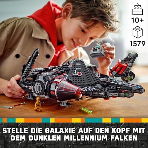 LEGO Star Wars 75389 Der Dunkle Falke – Spielzeug zum Ausstellen mit federbetriebenen Shootern, Kanonen und 6 Minifiguren, darunter C-3PO  – Bild 3