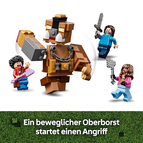 LEGO Minecraft Waldanwesen mit Boxring - Interaktives Gaming Spielzeug- Baby-Zombie, Steve, Garret und Henry Minifiguren – Bild 6
