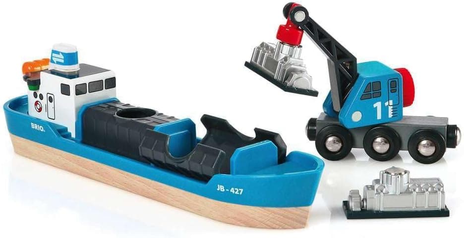 BRIO World - Containerschiff mit Kranwagen – Bild 3