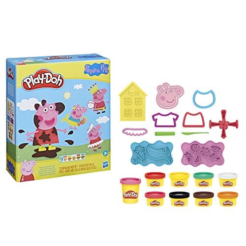 Play-Doh Peppa Wutz Stylingset mit 9 Dosen und 11 Accessoires, Peppa Wutz Spielzeug für Kinder ab 3 Jahren, Multicolour – Bild 2