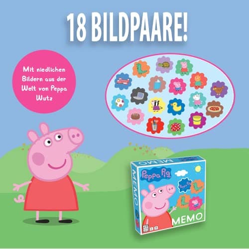 Barbo Toys - Peppa Wutz - Memory Spiel für Kinder ab 3 Jahre - Kinder Kartenspiel mit 36 Karten - Pädagogische Kinderspiele - Peppa Pig - Lernspiele ab 3 Jahren – Bild 6