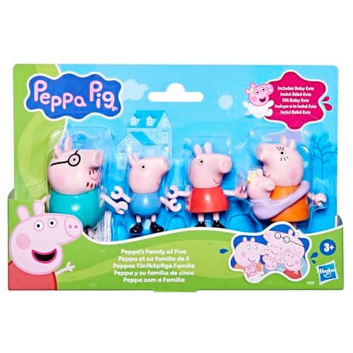 Peppa Pig Peppas fünfköpfige Familie Figurenset, Pink – Bild 3