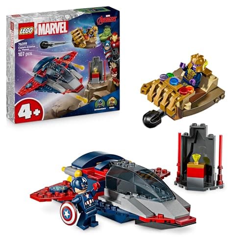 LEGO ǀ Marvel Captain America vs. Thanos - Kinder Spielzeug mit Minifiguren - Kreatives Geschenk für Jungen und Mädchen ab 4 Jahren – Bild 2