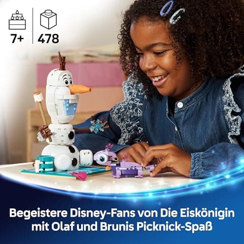 LEGO ǀ Disney Frozen Picknickspaß mit Olaf und Bruni - Schneemann Figur mit Picknickdecke und Zubehör - DIY Deko fürs Schlafzimmer  – Bild 3