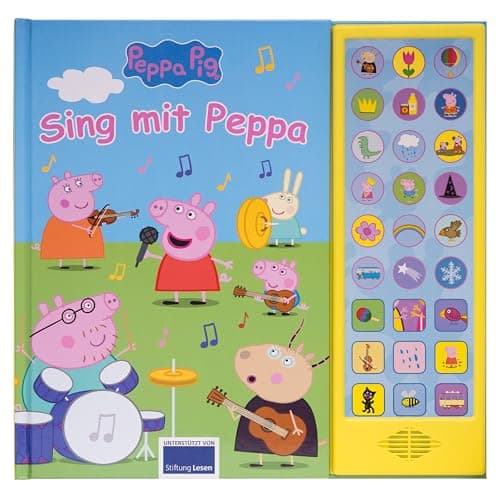 PI Kids Peppa Pig - Sing mit Peppa - 27-Button-Soundbuch für Kinder ab 3 Jahren - mit bekannten Kinderliedern und Geräuschen - Peppa Wutz: Tönendes Buch – Bild 2