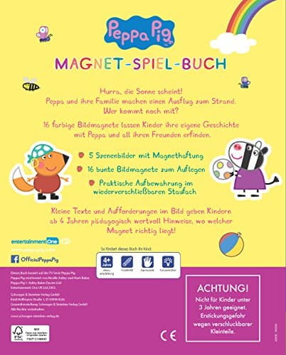 Peppa Pig Magnet-Spiel-Buch: Kreativer Lernspaß mit 16 Magneten für Kinder ab 4 Jahren – Bild 2