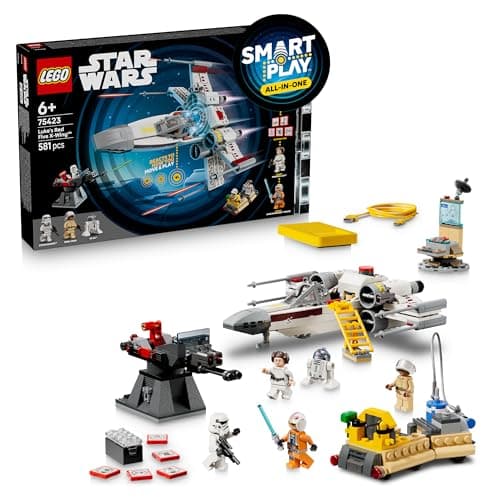 LEGO Star Wars 75423 SMART Play: Lukes Rot Fünf X-Wing - Interaktives All-in-1 Spielset mit SMART Brick, 5 Tags, 2 Minifiguren & Ladegerät - Geschenk für Jungen, Mädchen ab 6 Jahren und Erwachsene – Bild 2