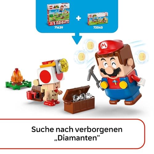 LEGO Super Mario Captain Toad-Camp- Interaktives Spielzeug mit 3 Figuren - Gumba, Zelt & einstürzender Brücke - Kinder Mitbringsel - Spielset - Gamer Geschenk für Jungen & Mädchen ab 6 Jahren  – Bild 6