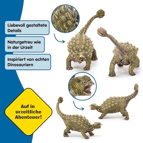 SCHLEICH Dinosaurs | Ankylosaurus 15023 | detailgetreuer Dino | Dinosaurier Spielzeug zum Sammeln | tolles Geschenk für Mädchen und Jungen | Dino Spielzeug ab 3 Jahre | 14 x 7 x 11 cm – Bild 6