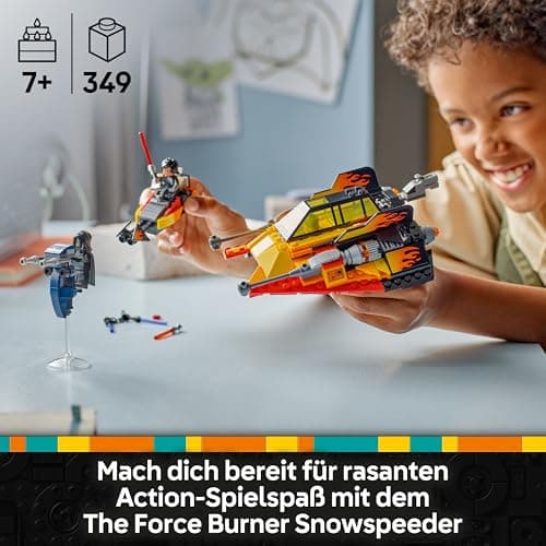 LEGO Star Wars The Force Burner Snowspeeder – Spielzeug zum Bauen und Sammeln mit 3 Minifiguren mit Lichtschwertern & Speederbike  – Bild 4