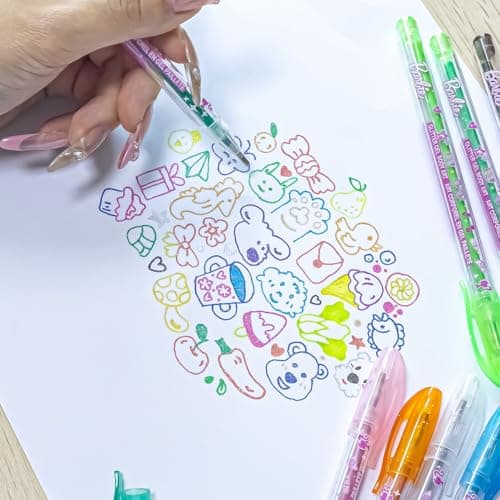 16-teiliges set mit Glitzerstiften zum Bemalen des Körpers in glitzernden und leuchtenden Farben von Townley Girl, für Kinder ab 3 Jahren (Barbie) – Bild 6