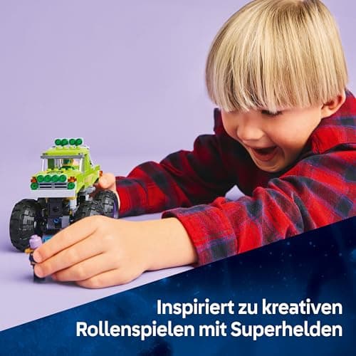 LEGO ǀ Marvel Hulk-Truck vs. Thanos - Kreatives Superhelden Spielzeug - Avengers Fahrzeug und Minifiguren - Monstertruck für Spielspaß  – Bild 6
