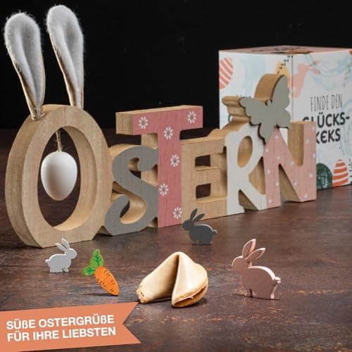 FOOD crew 12x Glückskekse Ostern - Ostersüßigkeiten - Glückskeks Einzeln Verpackt - Glückskekse mit Sprüchen Deutsch - Ostergeschenke – Bild 7