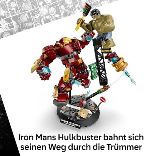 LEGO | Marvel Duell der Giganten: Hulkbuster vs. Hulk - Superhelden Spielzeug mit Actionfigur und 2 Minifiguren, darunter Iron Man – Bild 5