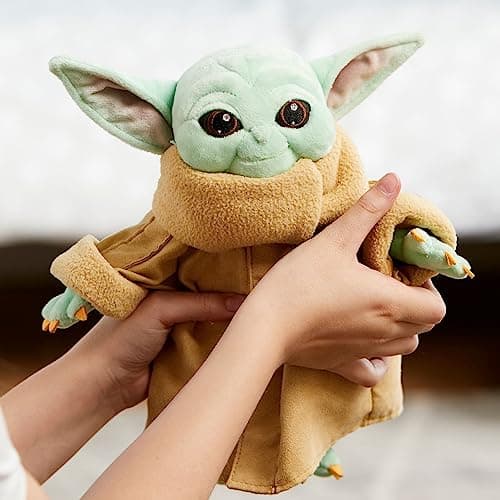 Disney Store Offizielles Grogu Kleines Kuscheltier, Star Wars: The Mandalorian, 25 cm, Plüschfigur mit Gestickten Details – Bild 2