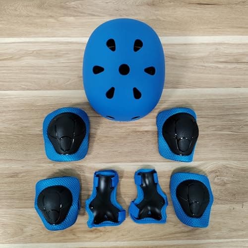 KAMUGO Kinderfahrradhelm, Helm für Kinder von 2 bis 8 Jahren, mit Sportschutzausrüstung, Kniepolstern, Ellenbogenpolstern und Handgelenkpolstern für Roller, Radfahren, Scooter – Bild 5