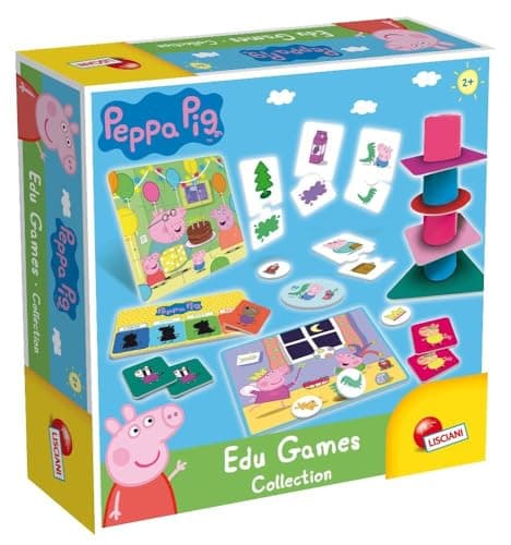 Lisciani - PEPPA PIG - Sammlung von 10 Lernspiele ab 2 Jahren - Farben, Formen, Puzzle, Zahlen, Memory, Suchen & Finden – Bild 2