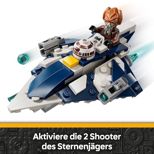 LEGO Star Wars Plo Koons Jedi Starfighter Microfighter Bauspielzeug mit 2 Shootern - inklusive Mini-Figur mit Lichtschwert - Geschenk für Jungen ab 6 Jahren und Fans von The Clone Wars – Bild 5