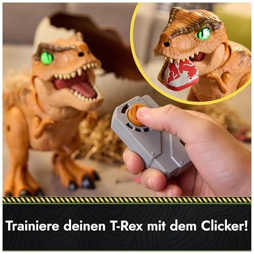 Jurassic World T-Rex im Ei, über 100 Soundeffekte und Reaktionen, interaktives Spielzeug für Kinder ab 5 Jahren – Bild 6