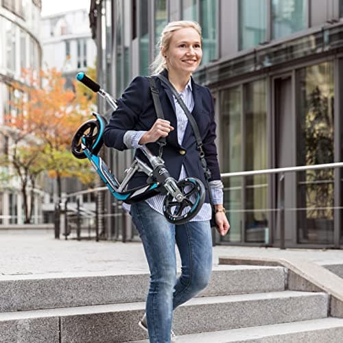 HUDORA BigWheel 205 Scooter - Stabiler Aluminium-Roller - Höhenjustierbarer & zusammenklappbarer Cityroller mit Ständer - Sportlicher Kinderroller – Bild 2