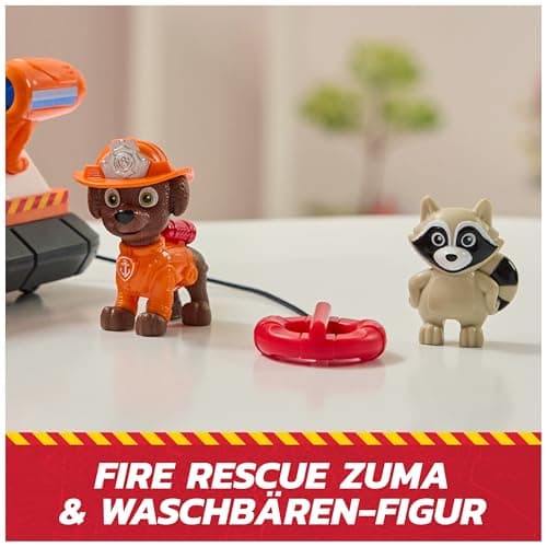 PAW PATROL Fire Rescue - Zumas Rettungsboot mit Zuma Hundefigur und Waschbärenfigur, Spielzeug für Kinder ab 3 Jahren – Bild 6