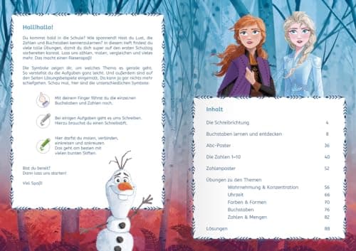 Disney Die Eiskönigin 2: Das große Vorschulbuch: Buchstaben, Zahlen, Konzentration – Bild 4