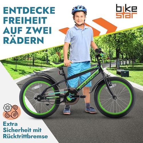 BIKESTAR Kinderfahrrad 18 Zoll für Mädchen und Jungen ab 5 Jahre | Kinderrad Urban Jungle – Bild 4