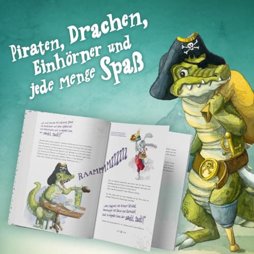 Hase Hollywood und das Geheimnis des Drachenlandes: Farbenfrohes, lustiges Abenteuer-Kinderbuch ab 4–9 Jahren | Vorlesebuch voller Fantasie mit Piraten, Drachen und Einhörnern – Bild 4
