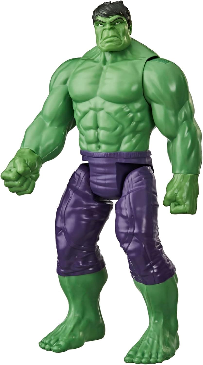 Marvel Avengers Titan Hero Serie Blast Gear Deluxe Hulk Action-Figur, 30 cm großes Spielzeug, Für Kinder ab 4 Jahren, grün – Bild 1