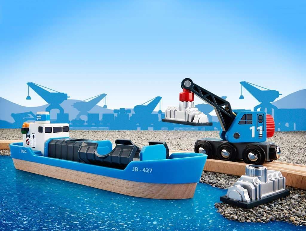 BRIO World - Containerschiff mit Kranwagen – Bild 2