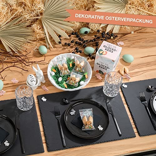 FOOD crew 12x Glückskekse Ostern - Ostersüßigkeiten - Glückskeks Einzeln Verpackt - Glückskekse mit Sprüchen Deutsch - Ostergeschenke – Bild 6