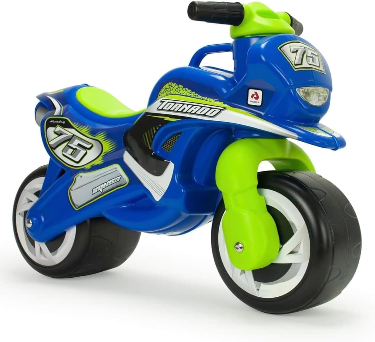 Laufrad Motorrad Kinder ab 18 Monaten Tundra Tornado Blau mit Tragegriff + Breiten Kunststoffrädern + Ergonomisches Design + rutschfeste Dekoration Wasserfest + Stabile Konstruktion  – Bild 1