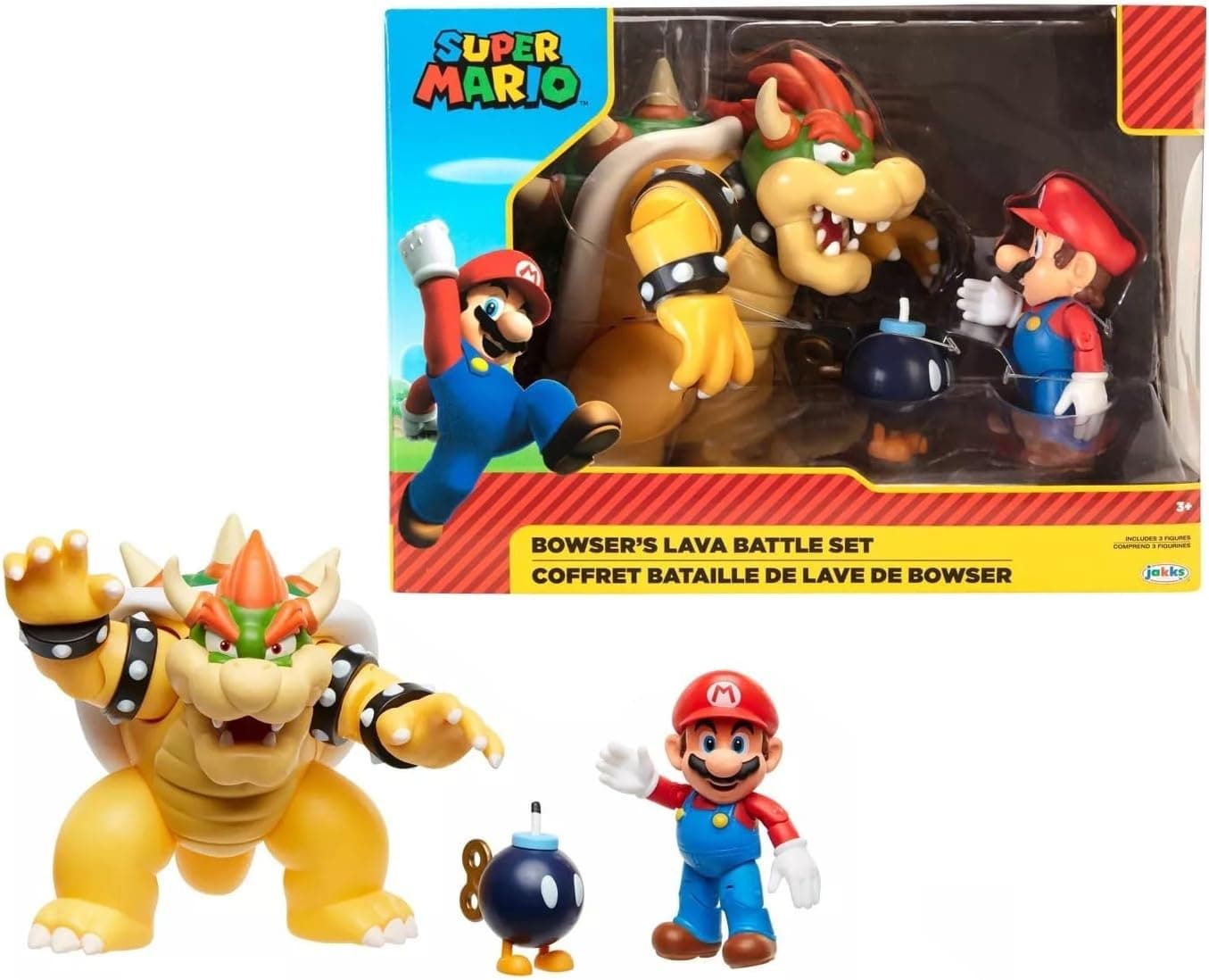 Super Mario Nintendo Bowser 18cm vs. Mario Figuren Set