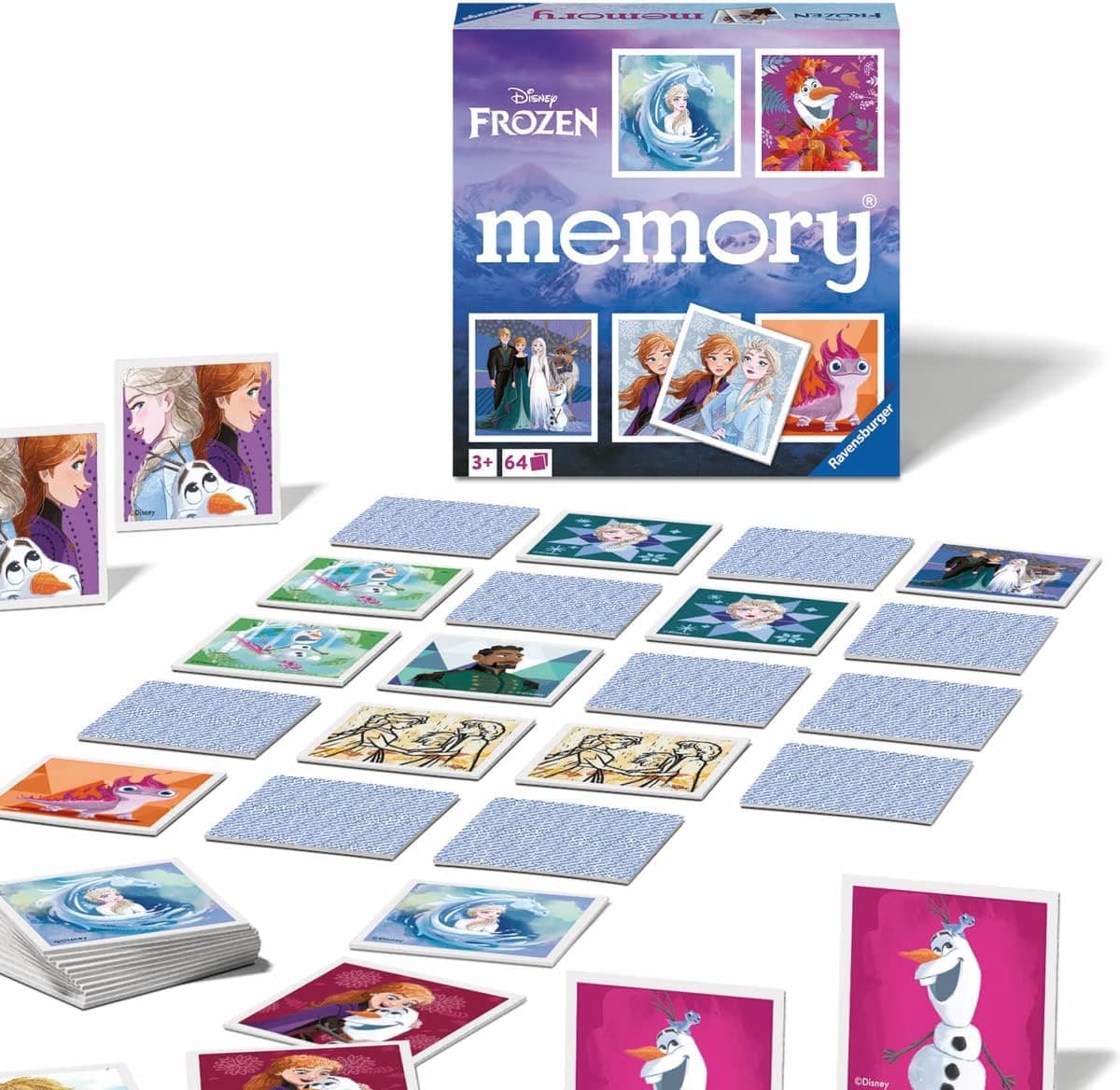 Ravensburger - Disney Frozen Memory®, der Spieleklassiker für alle Frozen Fans, Merkspiel für 2-8 Spieler ab 3 Jahren