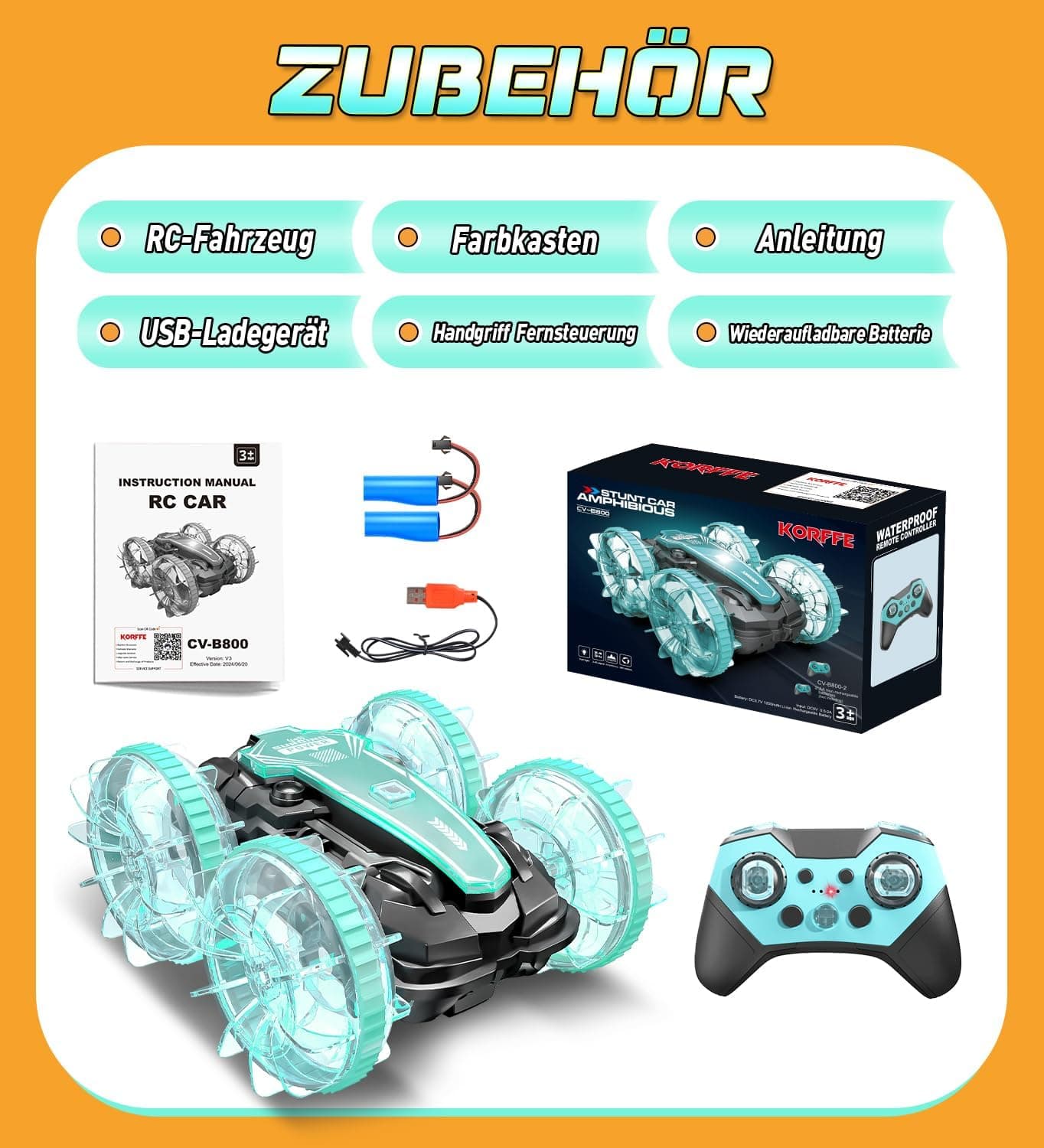 Amphibienfahrzeug Ferngesteuertes Auto 3+ Jahre – Bild 4