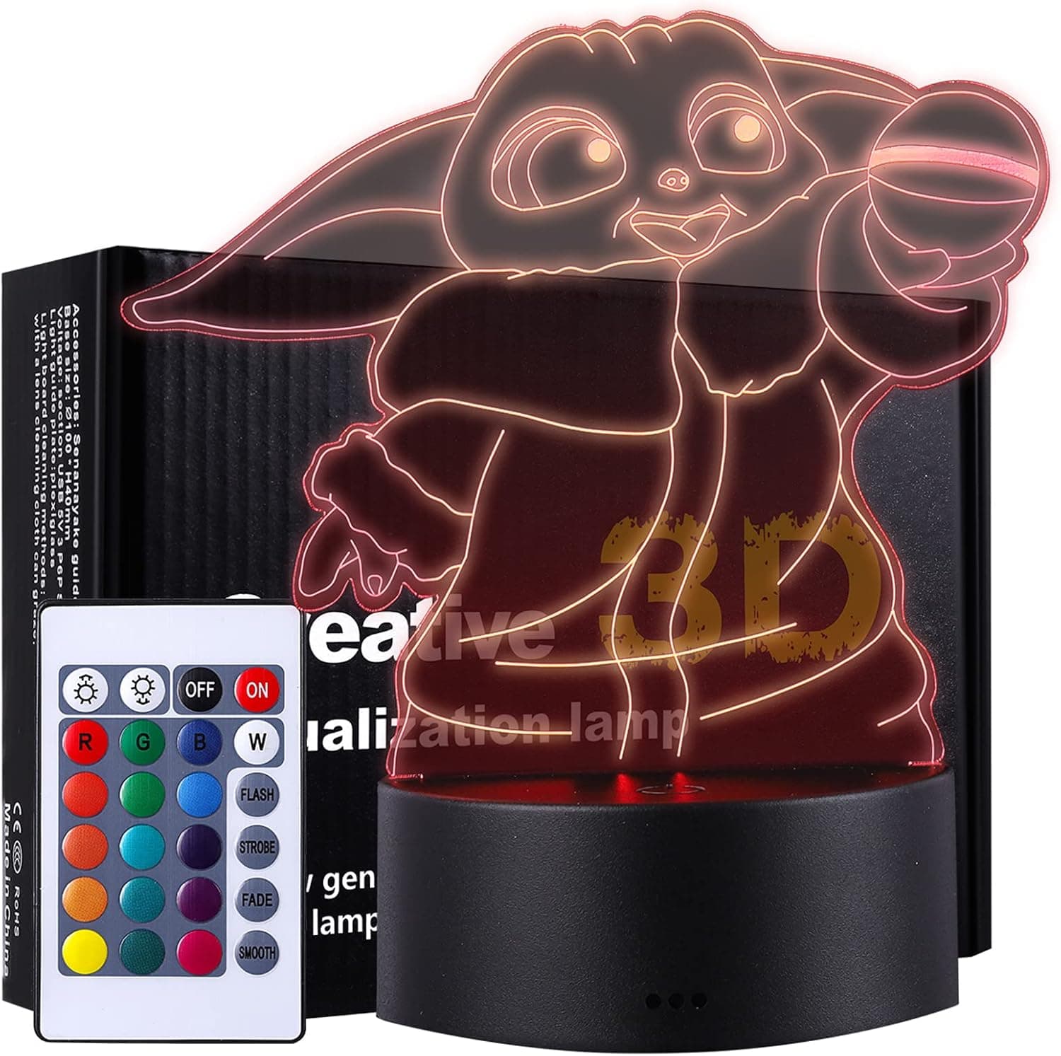 Fantasy Figure Lampe-3d Led Acrylic Nachtlicht 16 Farben Wechselnde Touch Mit Fernbedienung,Dekorative Lichter Für Kinderzimmer