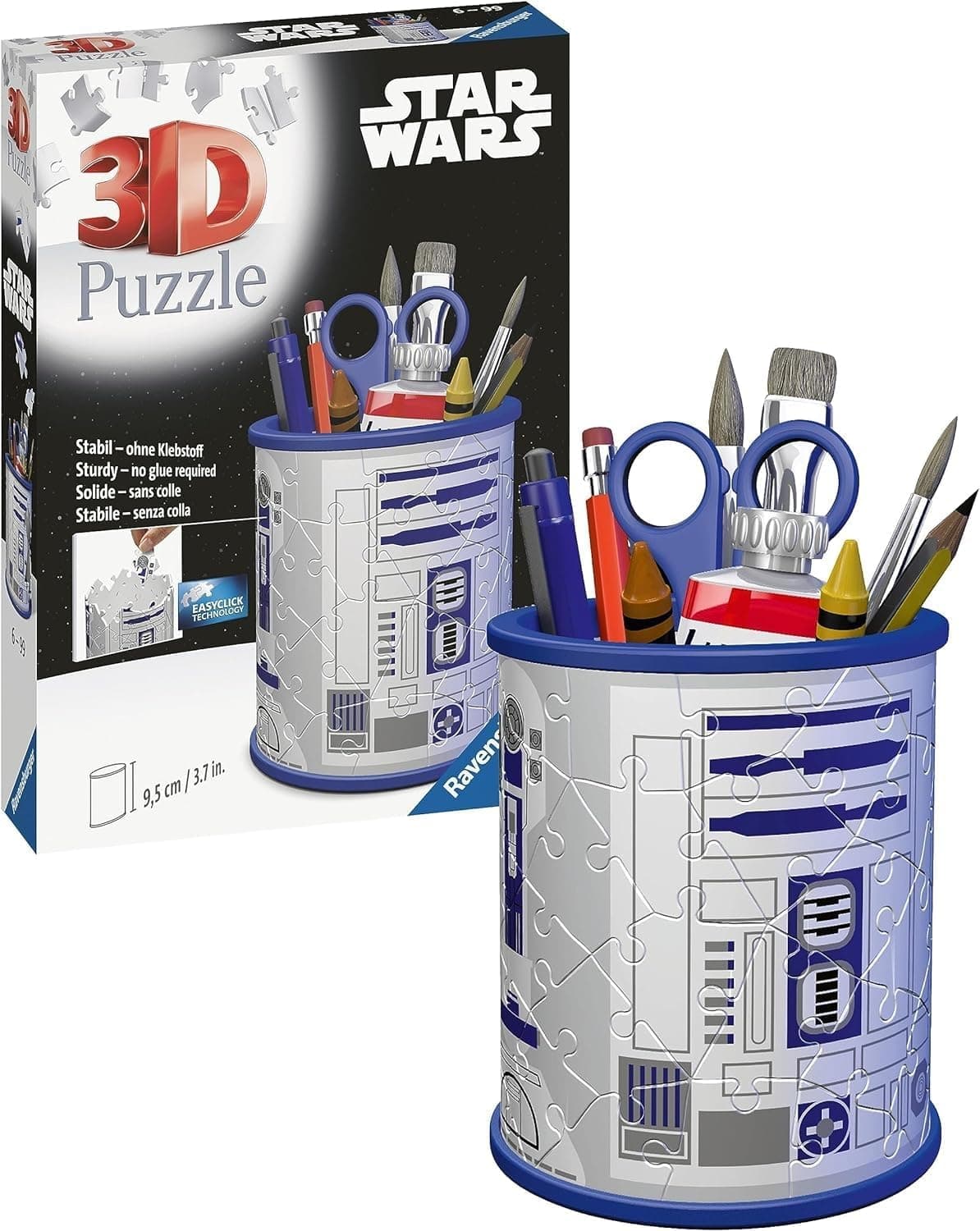 Ravensburger 3D Puzzle - Utensilo Star Wars R2D2 - Stiftehalter für Star Wars Fans ab 6 Jahren, Schreibtisch-Organizer für Erwachsene und Kinder – Bild 1