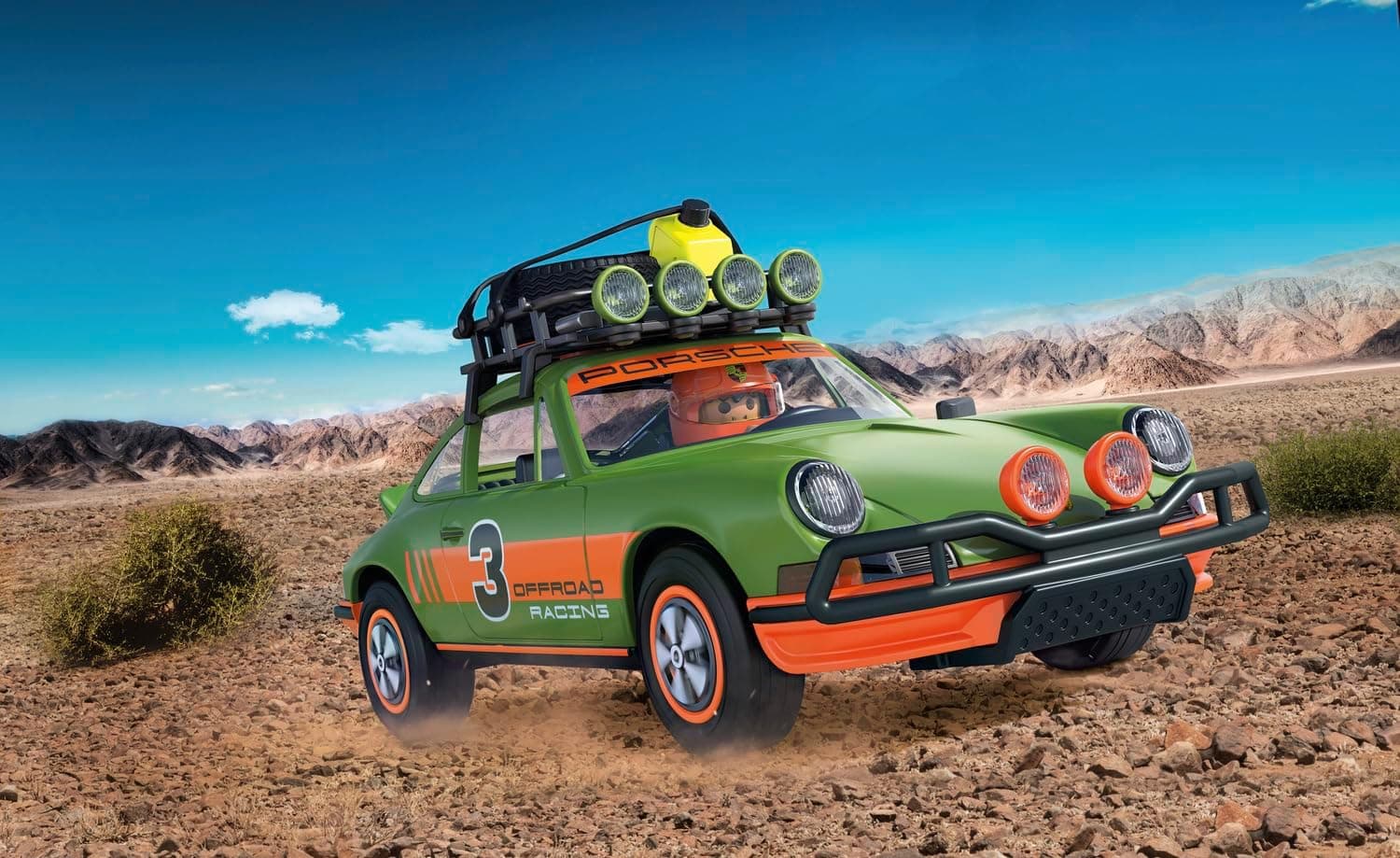 PLAYMOBIL Porsche 911 Carrera RS 2.7 Offroad, actionreiche Fahrten durch jedes Gelände, mit vielfältigen Funktionen – Bild 2