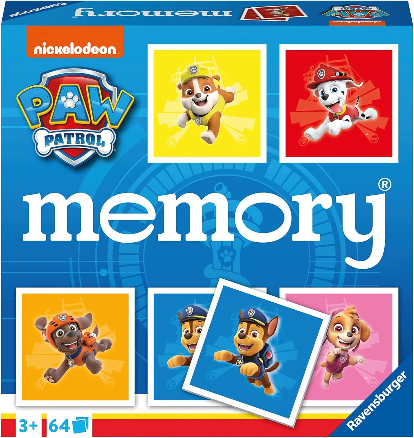 Ravensburger - Paw Patrol Memory, der Spieleklassiker für alle Fans der TV-Serie Paw Patrol