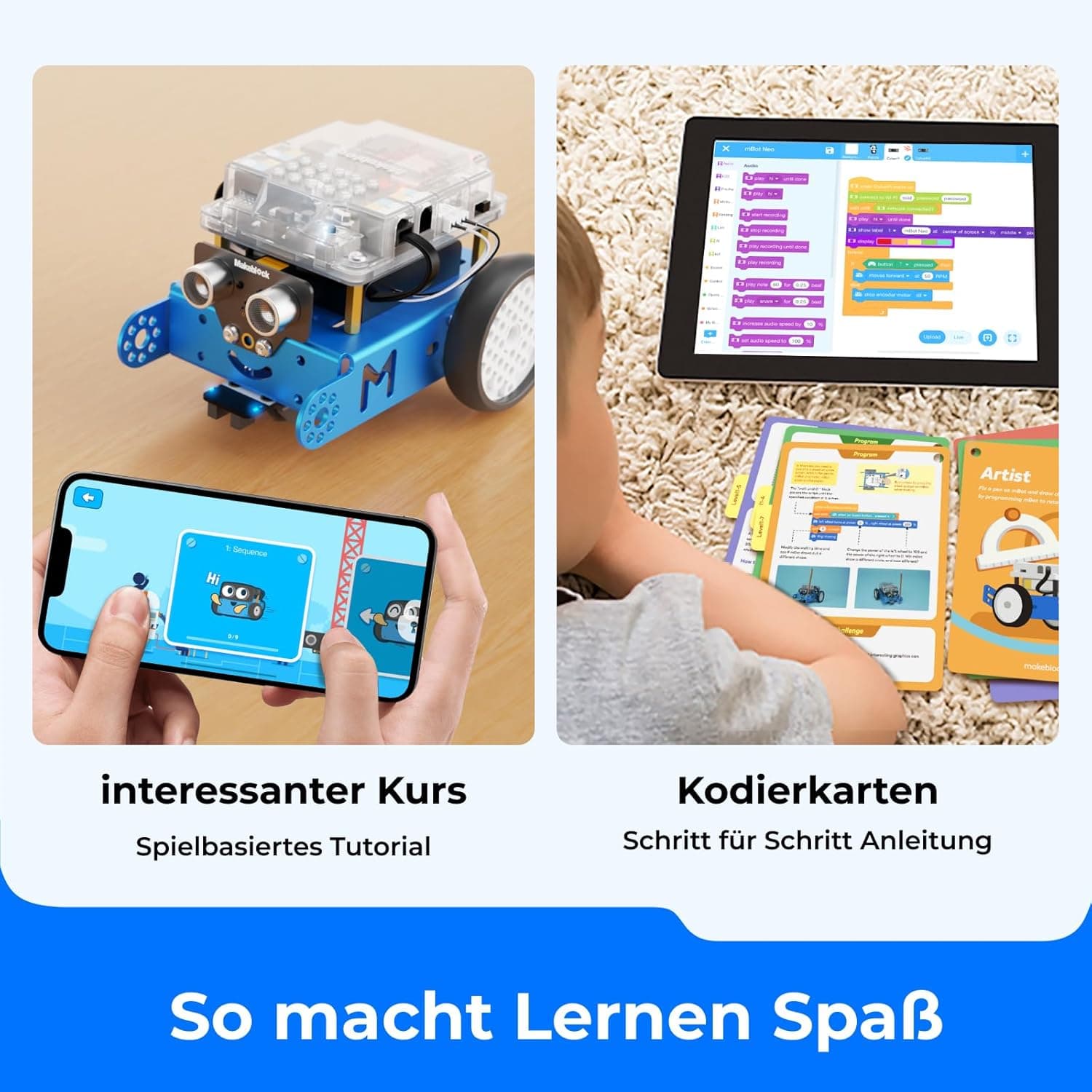 Makeblock mBot Programmierbar Roboter für Kinder, Roboter Bausatz mit App-Fernbedienung, STEM – Bild 6
