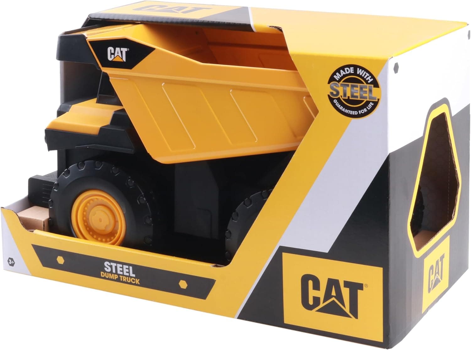 CatToysOfficial | CAT Construction 40,6 cm Großes Kipplaster Spielzeug aus Stahl | Kipplaster mit Extragroßen Rädern – Bild 3