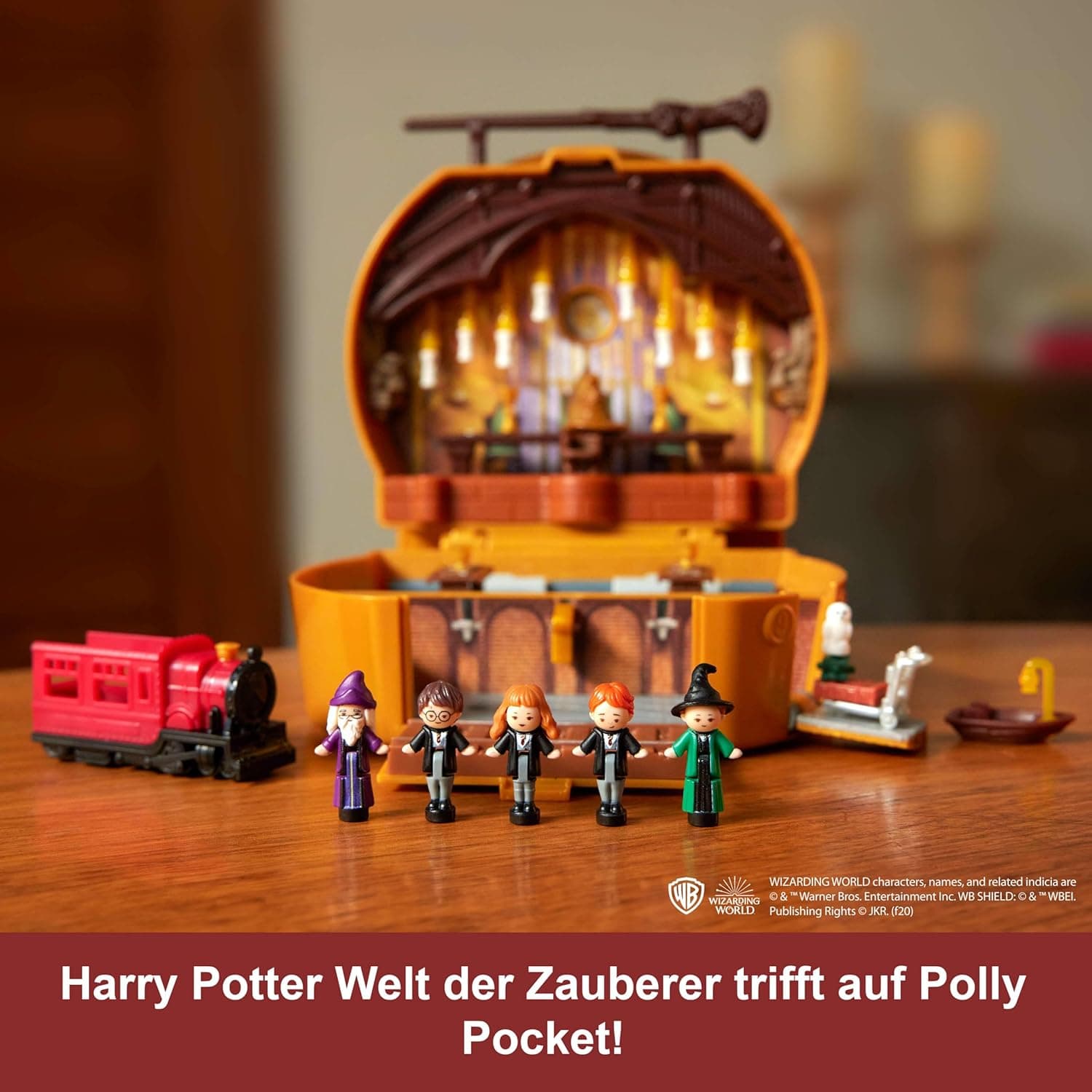 Polly Pocket Sammler-Spielset, Harry Potter-Schatulle mit 5 Puppen und 11 Zubehörteilen – Bild 3