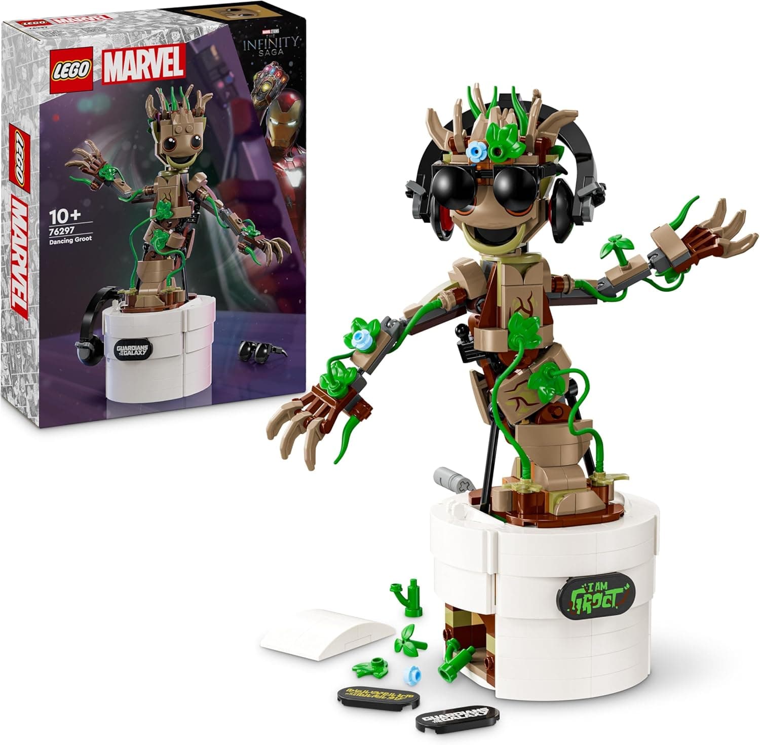 LEGO | Marvel Tanzender Groot - Animierte Minifigur eines Charakters aus Guardians of The Galaxy - Interaktives Spielset  – Bild 1