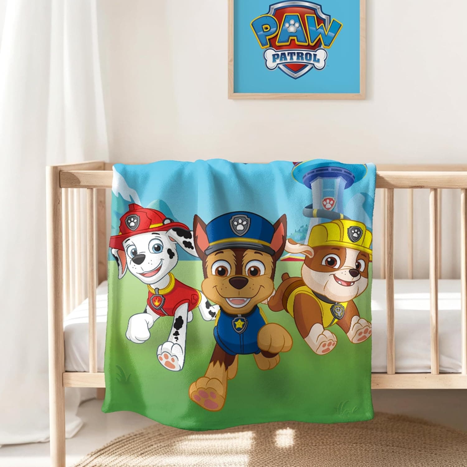 Kinder-Decke Paw Patrol kuschelig & weich 130x170 cm · Fleece-Decke für Mädchen und Jungen