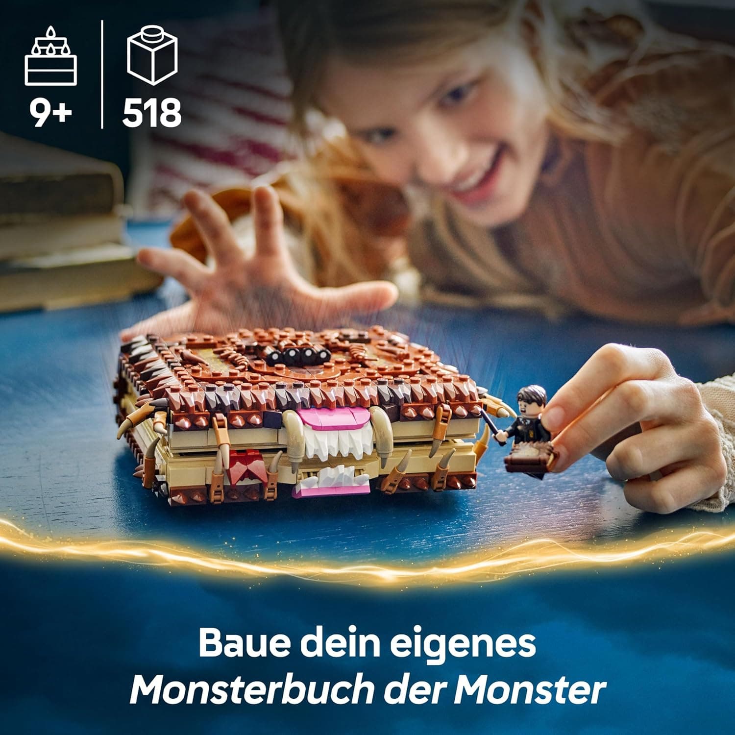 LEGO Harry Potter Beißendes Monsterbuch der Monster – Interaktives Spielzeug mit Rückziehmotor und beißendem Mund – Bild 4