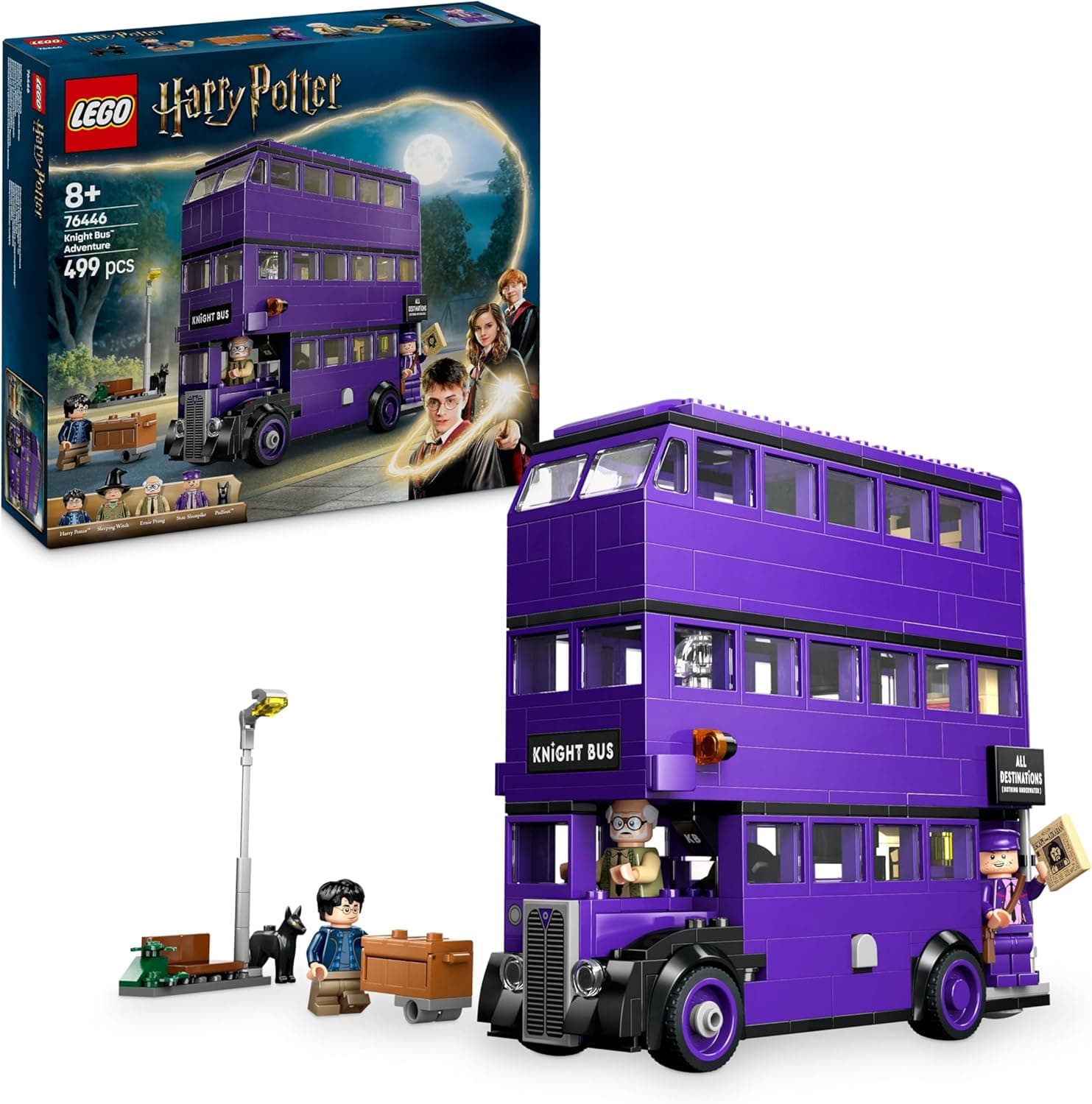 LEGO Harry Potter Abenteuer mit dem Fahrenden Ritter - Spielzeug aus der Zauberwelt mit 5 Minifiguren und Zubehör
