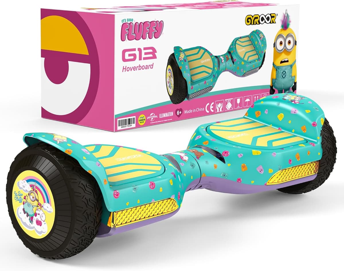 Gyroor Minions Hoverboard für Kinder 6-12, All-Terrain Offroad Hoverboard, Musikplayer, LED-Lichter – Bild 1
