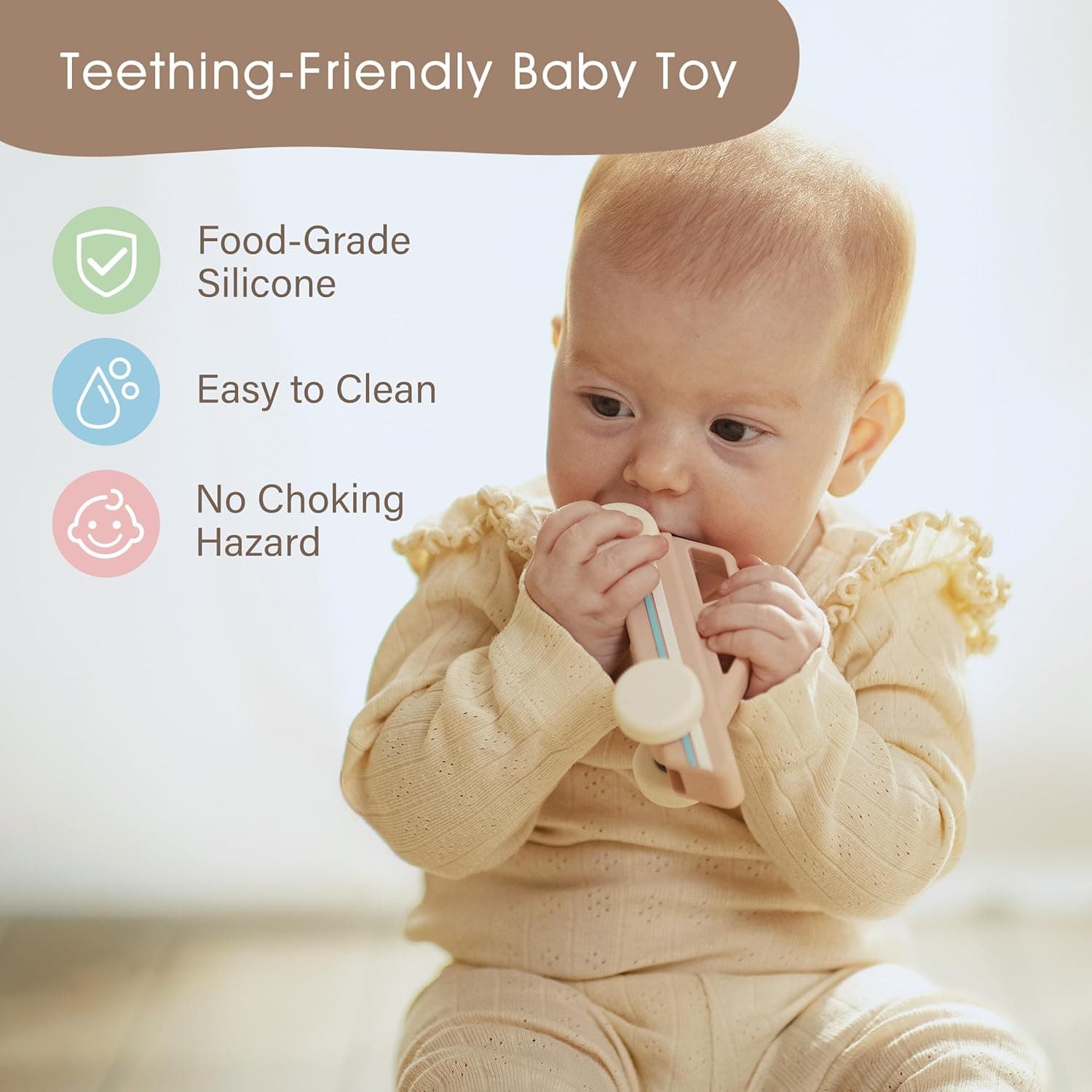 Moonkie Roll & Go Auto Spielzeug Set, 3er Pack, Silikon Spielzeugautos, Beißring Baby, Kinderspielzeug – Bild 4