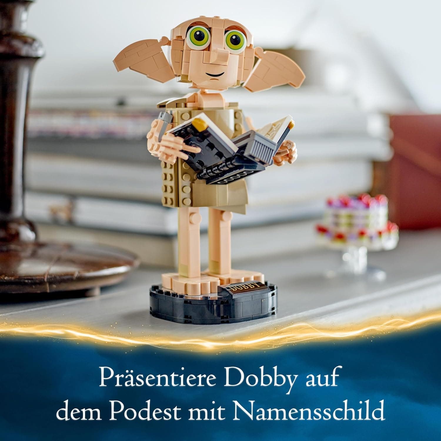 LEGO Harry Potter Dobby der Hauself Set, bewegliche ikonische Figur, Spielzeug, Schlafzimmer Accessoire & Deko – Bild 6